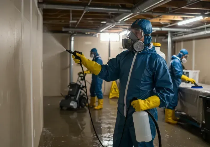 Basement Sanitization and Antimicrobial Treatment process in Farmers Branch, TX